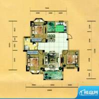 南天阳光户型图高层35号楼三房面积:111.00平米