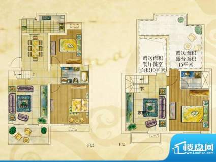 路通城邦户型图二期丽都梦幻复面积:135.42平米