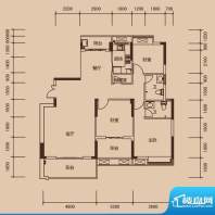 联泰香域中央户型图三期高层17面积:132.00平米
