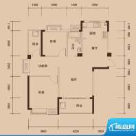 联泰香域中央户型图二期高层12面积:102.00平米