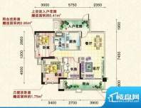 保利国际高尔夫花园户型图一期面积:93.00平米