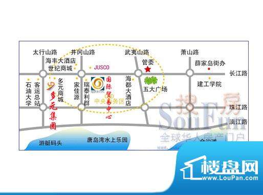 青岛开发区国际贸易中心交通图