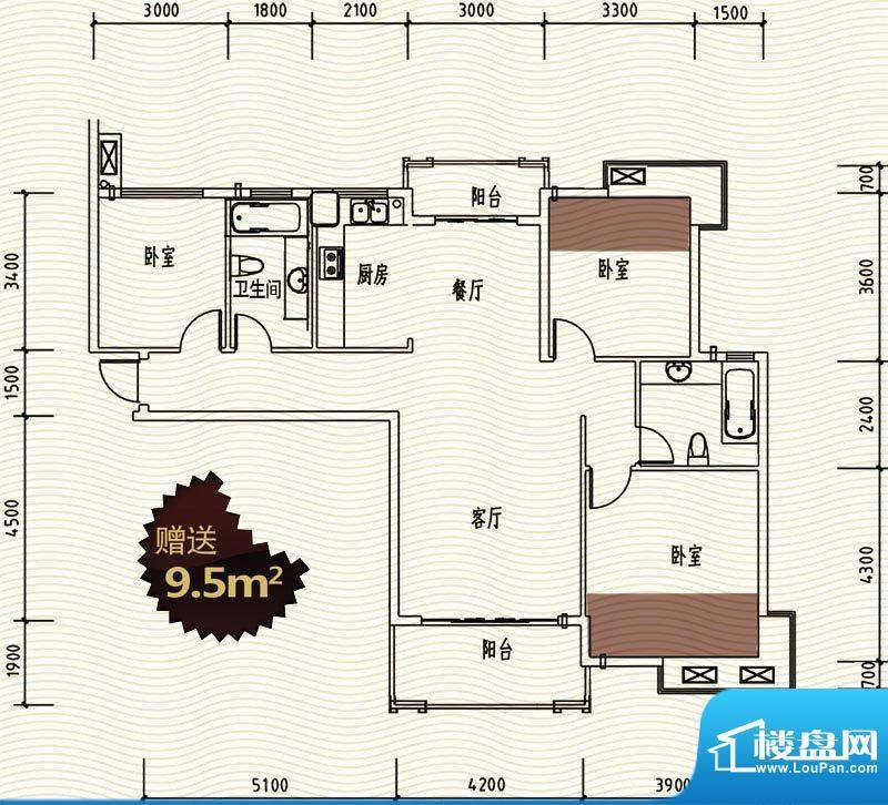 丰源淳和户型图二期高层6#、7#面积:122.82平米