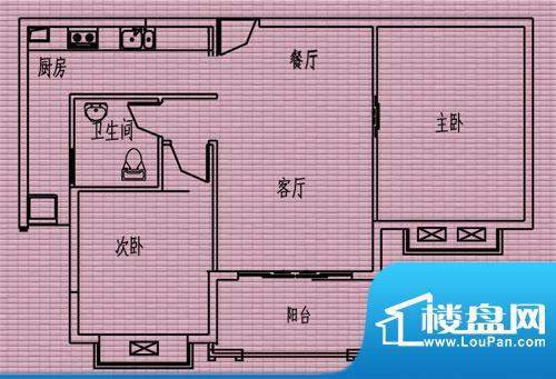 丰源淳和户型图二期6#、7#高层面积:94.50平米