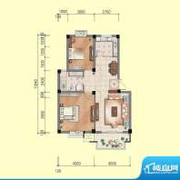 乾茂宫园户型图多层E 89平方米面积:89.00平米