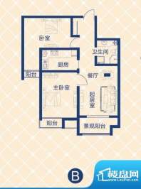 蓝图二期户型图B户型 2室2厅1卫面积:94.59平米