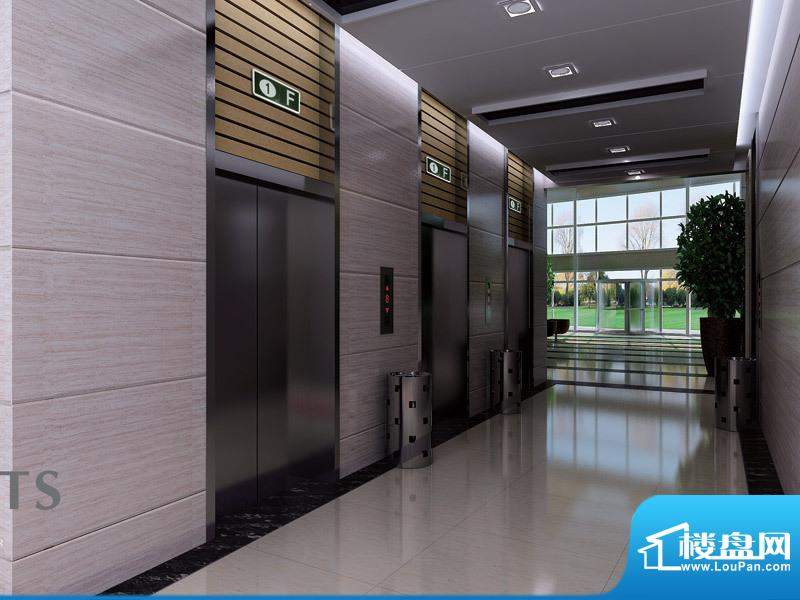 唐宁国际效果图装修之一楼电梯等候区