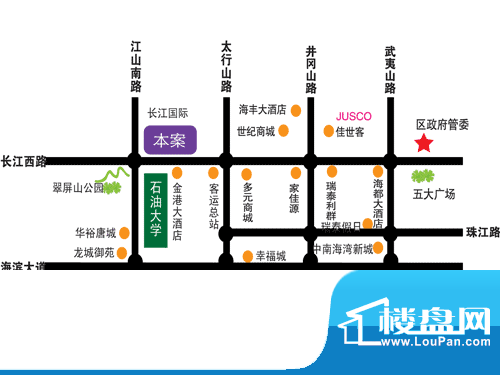 长江国际交通图区位图