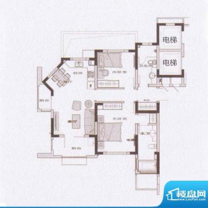 新地阿尔法国际社区户型图B03幢面积:104.08平米