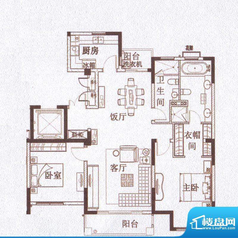 新地阿尔法国际社区户型图C02幢面积:135.20平米