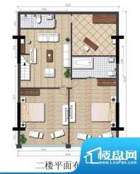 领秀公馆户型图1#楼G2户型 2室面积:46.53平米