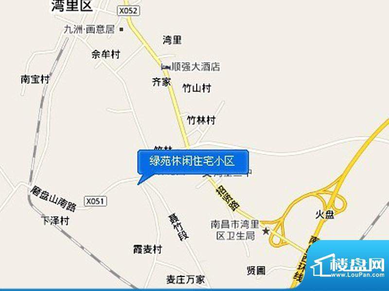 绿苑休闲住宅小区交通图