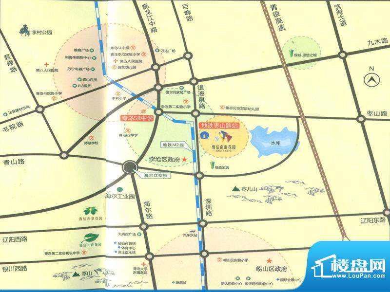 鲁信南海花园交通图区位图