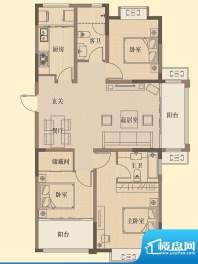 山河城户型图9#一单元01户型 3面积:130.43平米