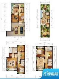 嘉凯城时代城城市别墅户型图C户面积:266.00平米