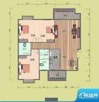 雅和新苑户型图 3室面积:135.22m平米