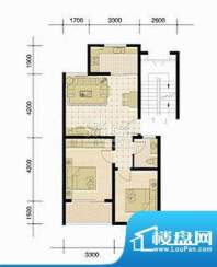 翡翠城户型图1号楼和7号楼E户型面积:70.38平米