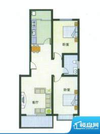 唐街映象户型图户型图 2室2厅1面积:92.00平米