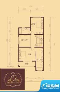 香醍溪岸户型图D户型二层 2室1面积:74.48平米