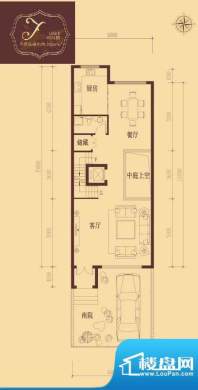 香醍溪岸户型图F户型首层 2厅1面积:82.06平米