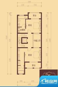 香醍溪岸户型图F户型二层 2室1面积:72.55平米