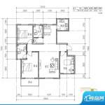 天铭怡港户型图D3户型3室2厅面积:130.11平米