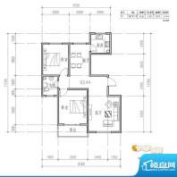 天铭怡港户型图B1户型 2室2厅面积:93.44平米