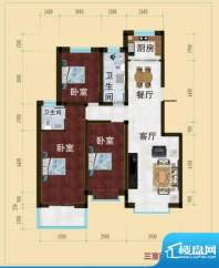 塞纳河谷户型图风情型户型 3室面积:115.00平米