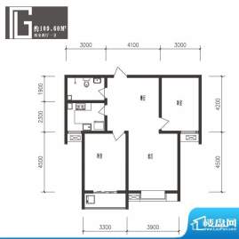 竹境户型图G户型2室2厅1卫1厨面积:109.60平米