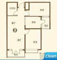 恒大绿洲户型图8#3单元2户型 2面积:97.73平米