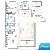 安联新青年广场户型图120平户型面积:120.00平米