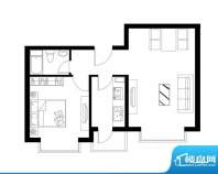 城果户型图1号楼户型1 1室2厅1面积:63.11平米
