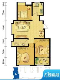 鸿海佳园户型图7#A户型 3室2厅面积:98.00平米