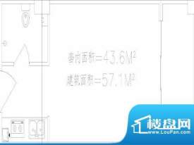 城市中坚户型图户型图57.1平米面积:57.10平米