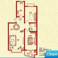 金桥水岸户型图1C-已售完 2室2面积:93.90平米