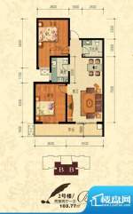 北宁湾户型图B户型 2室2厅1卫1面积:103.77平米