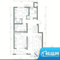 青岛天山华庭户型图C户型 2室2面积:90.91平米
