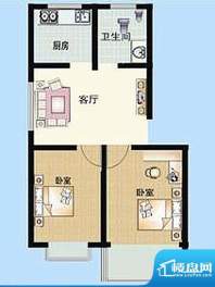 仕府名苑户型图B户型 2室2厅1卫面积:91.03平米