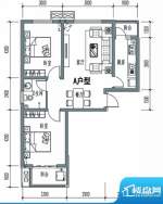 天冠城户型图10#-A户型 2室2厅面积:88.57平米