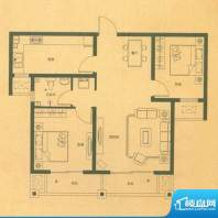 春和景明户型图二期标准层C2户面积:90.00平米