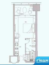 那鲁湾海景星级服务公寓户型图面积:51.00平米