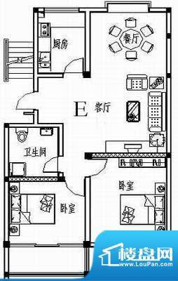 奥润仁和梅苑户型图标准层E户型面积:86.00平米