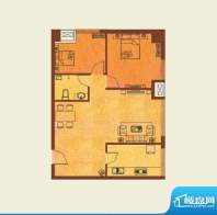 橙悦城户型图公寓F户型 2室2厅面积:93.55平米