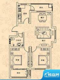 金色东城户型图C户型 2室2厅1卫面积:86.53平米