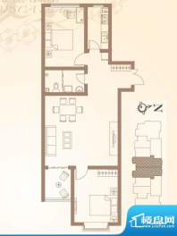 国隆唐巢户型图标准层二居室 2面积:117.92平米