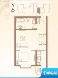 国隆唐巢户型图标准层一居室 1面积:63.63平米