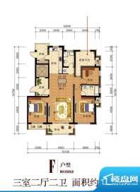 青鸟中山华府户型图F户型 3室2面积:147.87平米