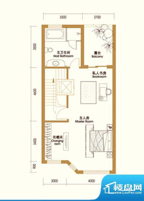 江南新城户型图D户型三层 3室4面积:306.00平米