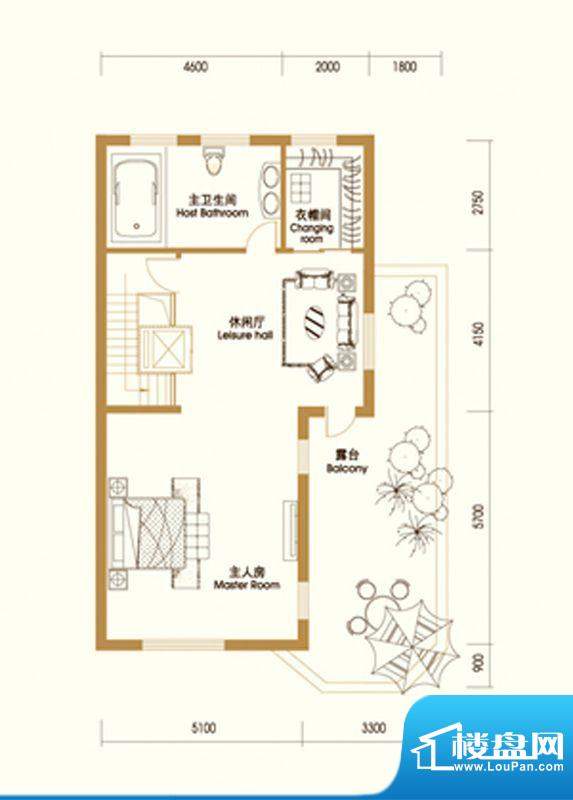 江南新城户型图B户型三层3室面积:418.00平米