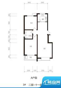 心海湾二期户型图1#--3#-A户型面积:99.15平米